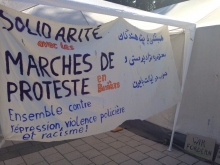 Ska besucht Flüchtlingscamp in Bitterfeld